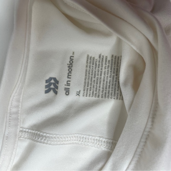 Women's Long Sleeve Cropped Top - All in Motion - Cream Size XL - Picture 9 of 9